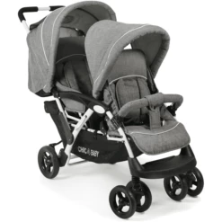 CHIC 4 BABY Passeggino Fratellare DUO Melange Grigio-bianco 8 CHIC 4 BABY Passeggino Fratellare DUO Melange Grigio-bianco -Negozio online Pink Or Blue chic 4 baby passeggino fratellare duo melange grigio bianco a259647 1