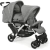 CHIC 4 BABY Passeggino Fratellare DUO Melange Grigio-bianco -Negozio online Pink Or Blue chic 4 baby passeggino fratellare duo melange grigio bianco a259647