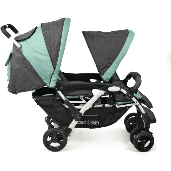 CHIC 4 BABY Passeggino Fratellare DUO Melange Menta 5 CHIC 4 BABY Passeggino Fratellare DUO Melange Menta - immagine 3