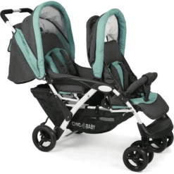 CHIC 4 BABY Passeggino Fratellare DUO Melange Menta 10 CHIC 4 BABY Passeggino Fratellare DUO Melange Menta -Negozio online Pink Or Blue chic 4 baby passeggino fratellare duo melange menta a259649 3
