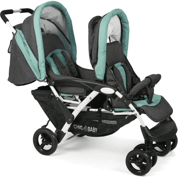 CHIC 4 BABY Passeggino Fratellare DUO Melange Menta 6 CHIC 4 BABY Passeggino Fratellare DUO Melange Menta - immagine 4