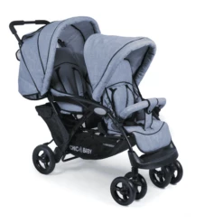 CHIC 4 BABY Passegino Fratellare DUO Jeans Blu Chiaro -Negozio online Pink Or Blue chic 4 baby passegino fratellare duo jeans blu chiaro a247041 1