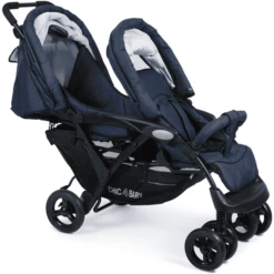 CHIC 4 BABY Passegino Fratellare DUO Jeans Navy Blue -Negozio online Pink Or Blue chic 4 baby passegino fratellare duo jeans navy blue a247039 2