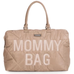 CHILDHOME Borsa Fasciatoio Mommy Bag Trapuntata, Beige