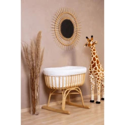 CHILDHOME Culla In Rattan Con Rivestimentoin Jersey, Materasso E Paracolpi -Negozio online Pink Or Blue childhome culla in rattan con rivestimentoin jersey materasso e paracolpi a326038 4