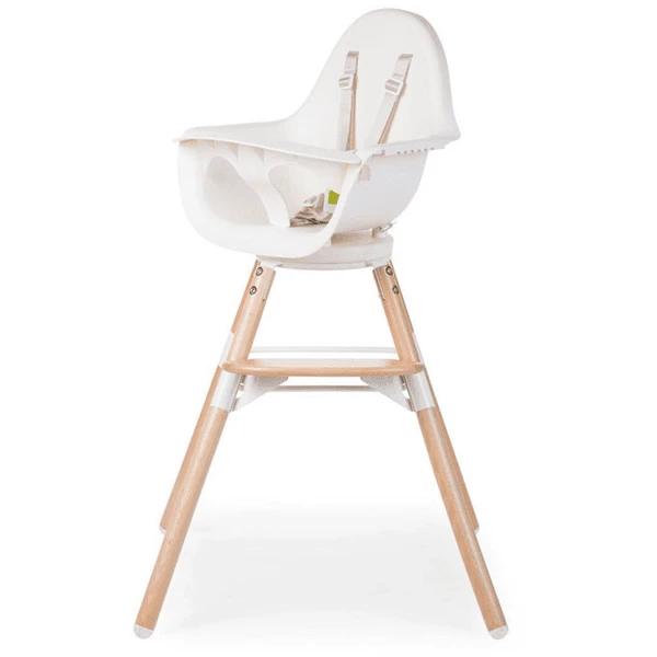 CHILDHOME Seggiolone Evolu ONE.80° Legno Naturale/ Bianco 2 In 1 + Ring 4 CHILDHOME Seggiolone Evolu ONE.80° Legno Naturale/ Bianco 2 In 1 + Ring - immagine 2