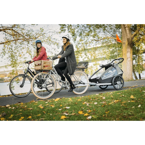 CROOZER Rimorchio Per Biciclette Kid Keeke 2 Stone Grey, Incl. Set Jogger 4 CROOZER Rimorchio Per Biciclette Kid Keeke 2 Stone Grey, Incl. Set Jogger - immagine 2