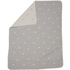 DAVID FUSSENEGGER Coperta Per Bambini Cuoricini, Grigio -Negozio online Pink Or Blue david fussenegger coperta per bambini cuoricini grigio a312299 2