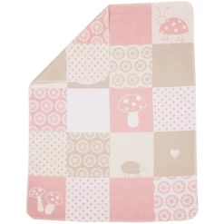 DAVID FUSSENEGGER Coperta Per Bambini Patch Girl 70 X 90 Cm -Negozio online Pink Or Blue david fussenegger coperta per bambini patch girl 70 x 90 cm a290332 1