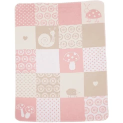 DAVID FUSSENEGGER Coperta Per Bambini Patch Girl 70 X 90 Cm -Negozio online Pink Or Blue david fussenegger coperta per bambini patch girl 70 x 90 cm a290332 4