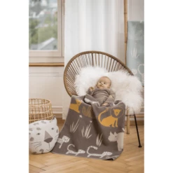 DAVID FUSSENEGGER Coperta Per Bebè Marrone Giungla 70 X 90 Cm -Negozio online Pink Or Blue david fussenegger coperta per bebe marrone giungla 70 x 90 cm a290368 4