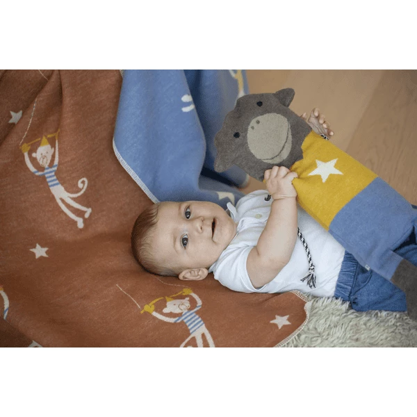 DAVID FUSSENEGGER Set Coperta E Peluche Scimmia, Senape 70 X 90 Cm 7 DAVID FUSSENEGGER Set Coperta E Peluche Scimmia, Senape 70 X 90 Cm - immagine 5