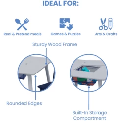 Delta Children Set Di Tavolo E Sedie, Blu/bianco -Negozio online Pink Or Blue delta children set di tavolo e sedie blu bianco a332492 4