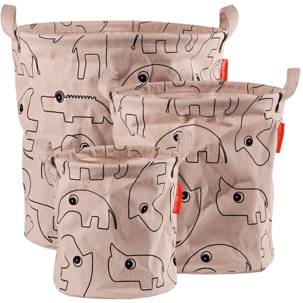 Done By Deer™ Cesti Portaoggetti Contour 3 Pezzi, Rosa 3 Done By Deer™ Cesti Portaoggetti Contour 3 Pezzi, Rosa