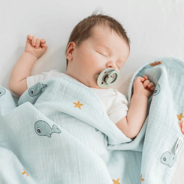 Done By Deer Coperta Per Neonati In Mussola Wally Blue 5 Done By Deer Coperta Per Neonati In Mussola Wally Blue - immagine 3