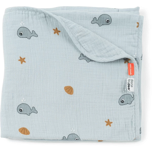 Done By Deer Coperta Per Neonati In Mussola Wally Blue 3 Done By Deer Coperta Per Neonati In Mussola Wally Blue