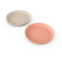 Done By Deer ™ Piatto Kiddish 2-pack Elphee Sand /Coral -Negozio online Pink Or Blue done by deer piatto kiddish 2 pack elphee sand coral a341387 2