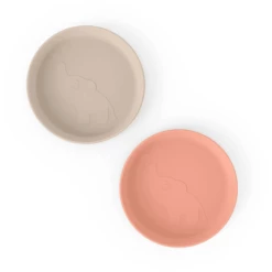 Done By Deer ™ Piatto Kiddish 2-pack Elphee Sand /Coral -Negozio online Pink Or Blue done by deer piatto kiddish 2 pack elphee sand coral a341387 3