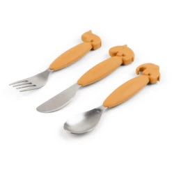 Done By Deer ™ Posate Easy Grip Cervo Friends Giallo Senape -Negozio online Pink Or Blue done by deer posate easy grip cervo friends giallo senape a341314 2