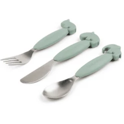 Done By Deer ™ Posate Easy Grip Deer Friends Verde -Negozio online Pink Or Blue done by deer posate easy grip deer friends verde a341368 2