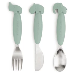 Done By Deer ™ Posate Easy Grip Deer Friends Verde -Negozio online Pink Or Blue done by deer posate easy grip deer friends verde a341368 4