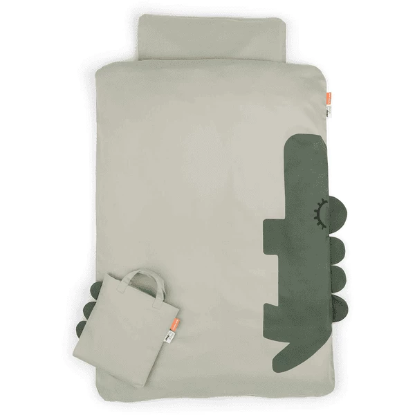 Done By Deer ™ Set Di Biancheria Da Letto Junior Sleepy 100 X 140 Cm Croco Green 3 Done By Deer ™ Set Di Biancheria Da Letto Junior Sleepy 100 X 140 Cm Croco Green