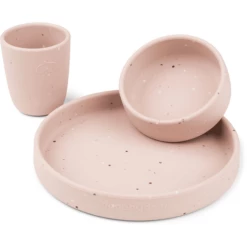 Done By Deer Set Di Stoviglie In Silicone Rosa Confetti -Negozio online Pink Or Blue done by deer set di stoviglie in silicone rosa confetti a411281 2