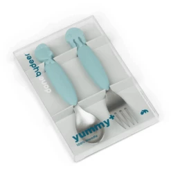 Done By Deer ™ Spoon & Fork Set YummyPlus Sea Friends In Blu -Negozio online Pink Or Blue done by deer spoon amp fork set yummyplus sea friends in blu a310915 3