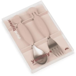 Done By Deer ™ Spoon & Fork Set YummyPlus Sea Friends In Rosa -Negozio online Pink Or Blue done by deer spoon amp fork set yummyplus sea friends in rosa a310914 1