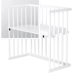 Dreamgood Lettino Co-sleeping In Faggio Laccato Bianco | Materasso Prime -Negozio online Pink Or Blue dreamgood lettino co sleeping in faggio laccato bianco materasso prime a348579 1