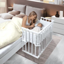 Dreamgood Lettino Co-sleeping In Faggio Laccato Bianco | Materasso Prime Air -Negozio online Pink Or Blue dreamgood lettino co sleeping in faggio laccato bianco materasso prime air a348618 3