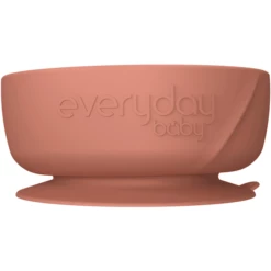 Everyday Baby Ciotola Per Mangiare Con Base Ad Aspirazione In Silicone, Nature Rosso