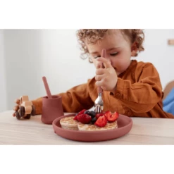 Everyday Baby Posate Per Imparare A Mangiare, Acciaio Inossidabile Con Manico In Silicone, 2 Pezzi Nature Rosso -Negozio online Pink Or Blue everyday baby posate per imparare a mangiare acciaio inossidabile con manico in silicone 2 pezzi nature rosso a344136 4