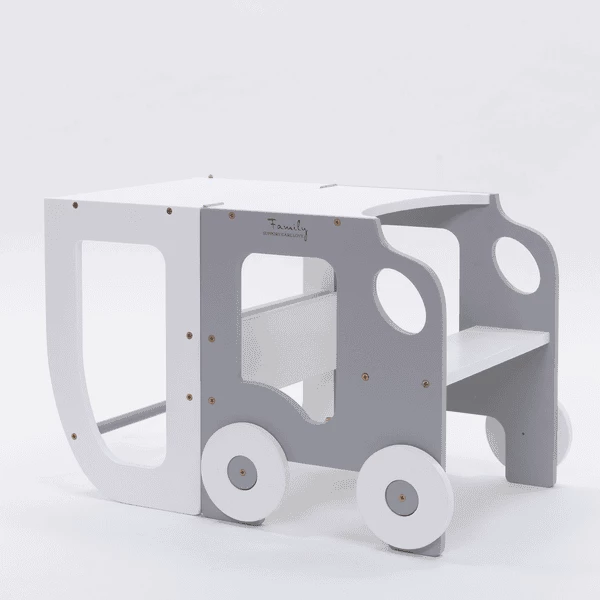 Family-SCL Auto A Torre Di Apprendimento Bianco/grigio 4 Family-SCL Auto A Torre Di Apprendimento Bianco/grigio - immagine 2