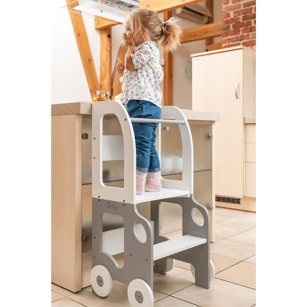 Family-SCL Auto A Torre Di Apprendimento Bianco/grigio 5 Family-SCL Auto A Torre Di Apprendimento Bianco/grigio - immagine 3