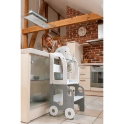 Family-SCL Auto A Torre Di Apprendimento Bianco/grigio 10 Family-SCL Auto A Torre Di Apprendimento Bianco/grigio -Negozio online Pink Or Blue family scl auto a torre di apprendimento bianco grigio a392876 3