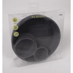 Filibabba Piatto Diviso In Silicone - Stone Grigio -Negozio online Pink Or Blue filibabba piatto diviso in silicone stone grigio a399716 3