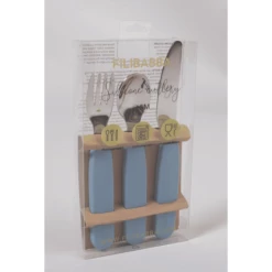 Filibabba Set Di Posate In Silicone Powder Blu -Negozio online Pink Or Blue filibabba set di posate in silicone powder blu a399790 3