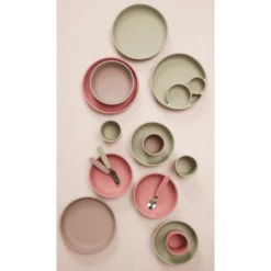 Filibabba Set Di Stoviglie In Silicone - Verde -Negozio online Pink Or Blue filibabba set di stoviglie in silicone verde a399482 3