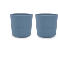 Filibabba Silicone Mug 2-pack, Powder Blu -Negozio online Pink Or Blue filibabba silicone mug 2 pack powder blu a344367 2