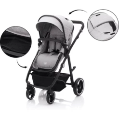 Fill Passeggino Trio Panther Elite 3 In 1, Grigio Chiaro Melange -Negozio online Pink Or Blue fill passeggino trio panther elite 3 in 1 grigio chiaro melange a291628 2