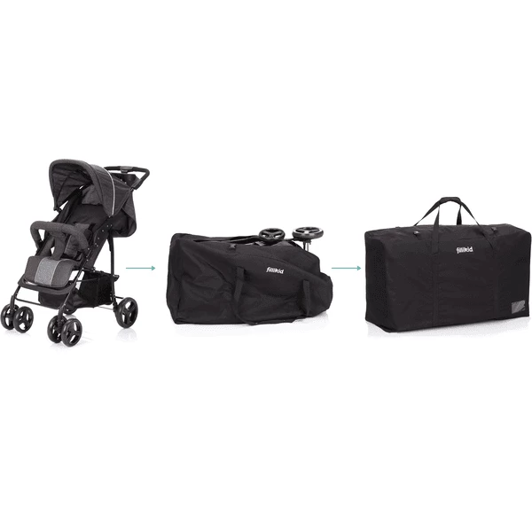 Fillikid Borsa Da Trasporto Shopper Per Buggy Black 5 Fillikid Borsa Da Trasporto Shopper Per Buggy Black - immagine 3