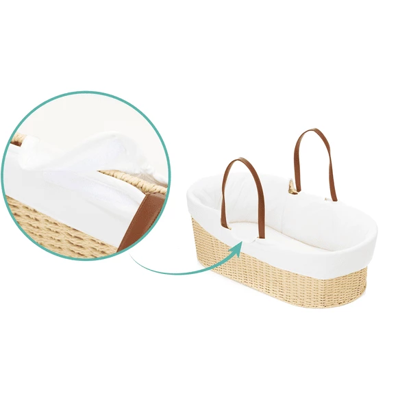Fillikid Culla In Vimini Naturale Con Bordo Foderato E Materasso Bianco 5 Fillikid Culla In Vimini Naturale Con Bordo Foderato E Materasso Bianco - immagine 3