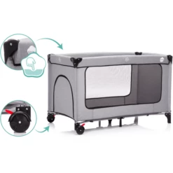 Fillikid Lettino Da Viaggio "Madrid", Grigio Melange -Negozio online Pink Or Blue fillikid lettino da viaggio madrid grigio melange a291214 3