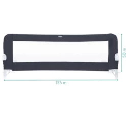 Fillikid Sponda Di Protezione Ella 135 Cm Per Letti Standard O Letti Contenitori, Grigio Scuro Melange -Negozio online Pink Or Blue fillikid sponda di protezione ella 135 cm per letti standard o letti contenitori grigio scuro melange a291037 2