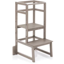 Fillikid Torre Di Apprendimento Montessoriana In Legno Massiccio, Grigio