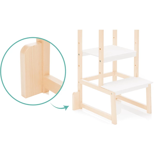 Fillikid Torre Di Apprendimento Montessoriana In Legno Massiccio, Naturale 6 Fillikid Torre Di Apprendimento Montessoriana In Legno Massiccio, Naturale - immagine 4