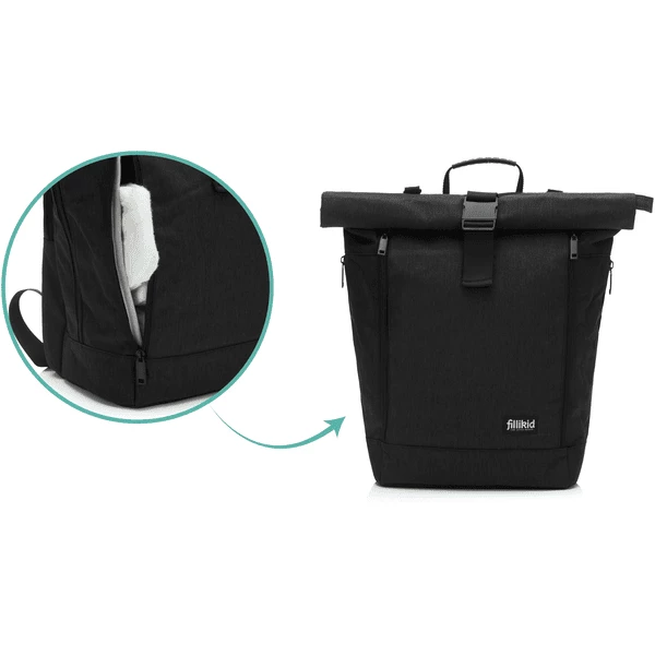 Fillikid Zaino Per Pannolini Dublin, Nero 7 Fillikid Zaino Per Pannolini Dublin, Nero - immagine 5