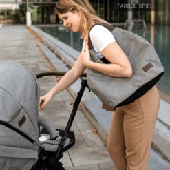 GESSLEIN Borsa Fasciatoio N°5, Grigio Melange 11 GESSLEIN Borsa Fasciatoio N°5, Grigio Melange -Negozio online Pink Or Blue gesslein borsa fasciatoio n5 grigio melange a380364 4