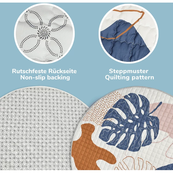 Hakuna Matte Coperta Trapuntata Per Bambini - Foglie Di Boho 7 Hakuna Matte Coperta Trapuntata Per Bambini - Foglie Di Boho - immagine 5